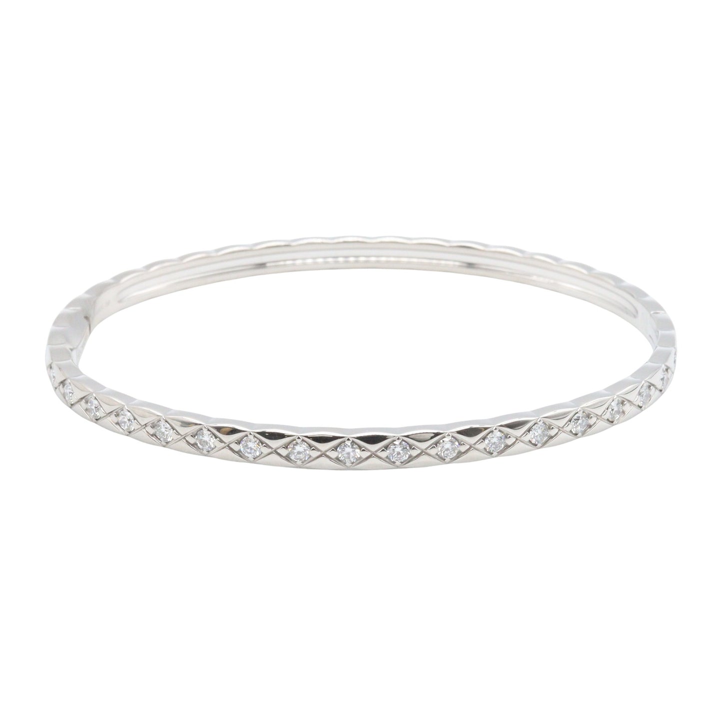 ココクラッシュ ダイヤ ブレスレット M ブレスレット K18WG ダイヤモンド ホワイトゴールド クリア シャネル アクセサリー CHANEL
