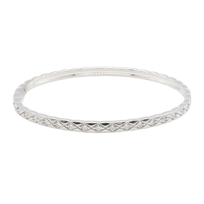 ココクラッシュ ダイヤ ブレスレット M ブレスレット K18WG ダイヤモンド ホワイトゴールド クリア シャネル アクセサリー CHANEL