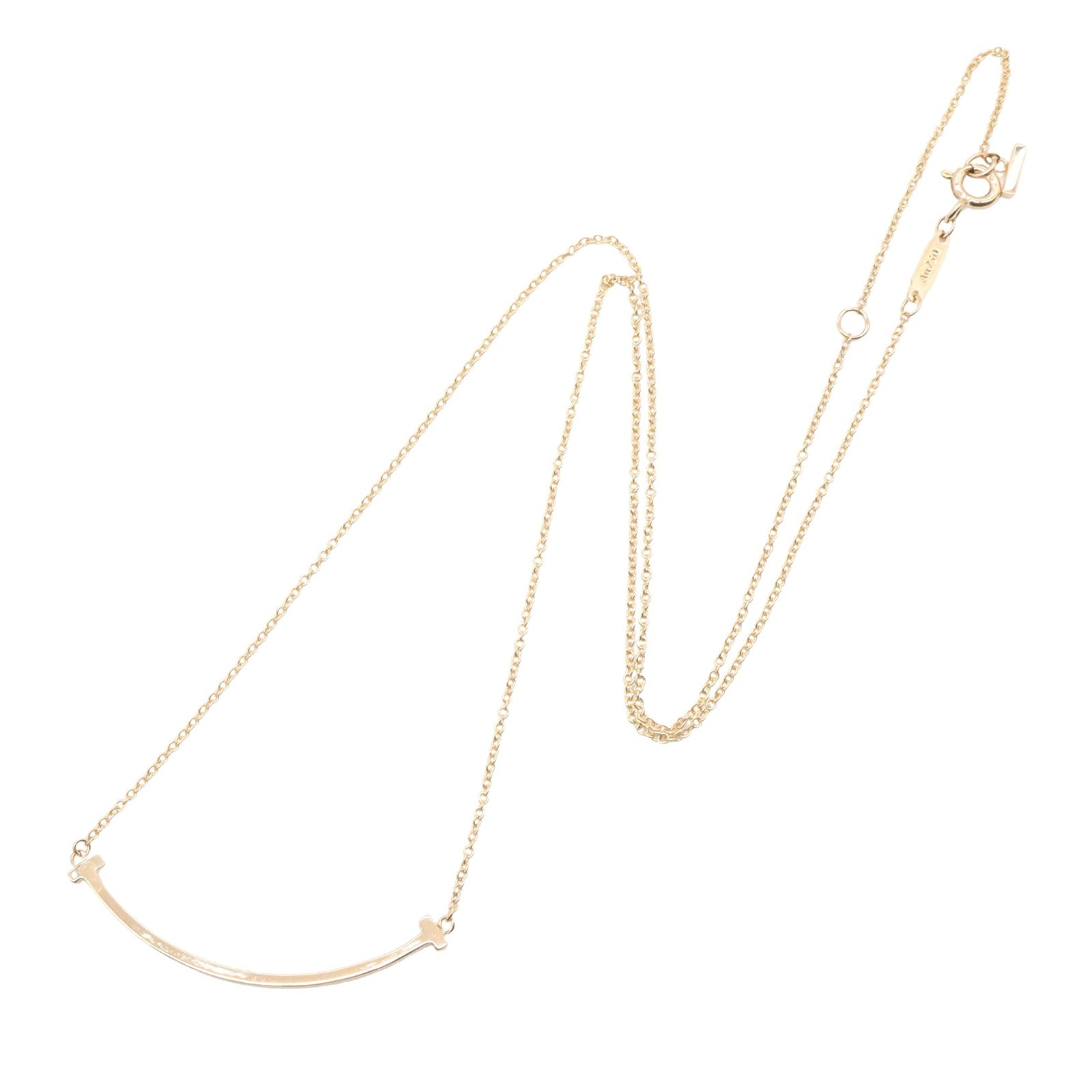 Tスマイル スモール ネックレス ネックレス K18PG ピンクゴールド ティファニー アクセサリー TIFFANY & Co.