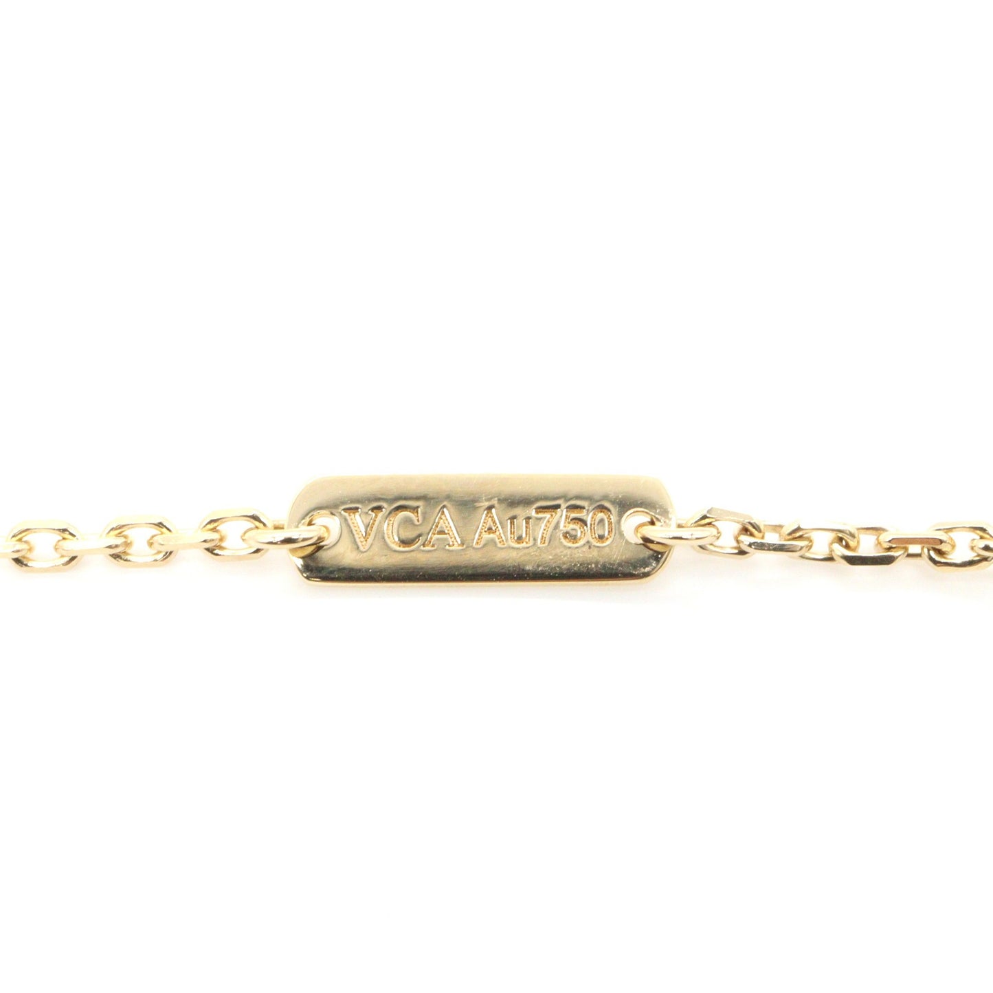ヴィンテージアルハンブラ ギヨシェ ネックレス K18YG イエローゴールド ヴァンクリーフアンドアーペル アクセサリー Van Cleef & Arpels