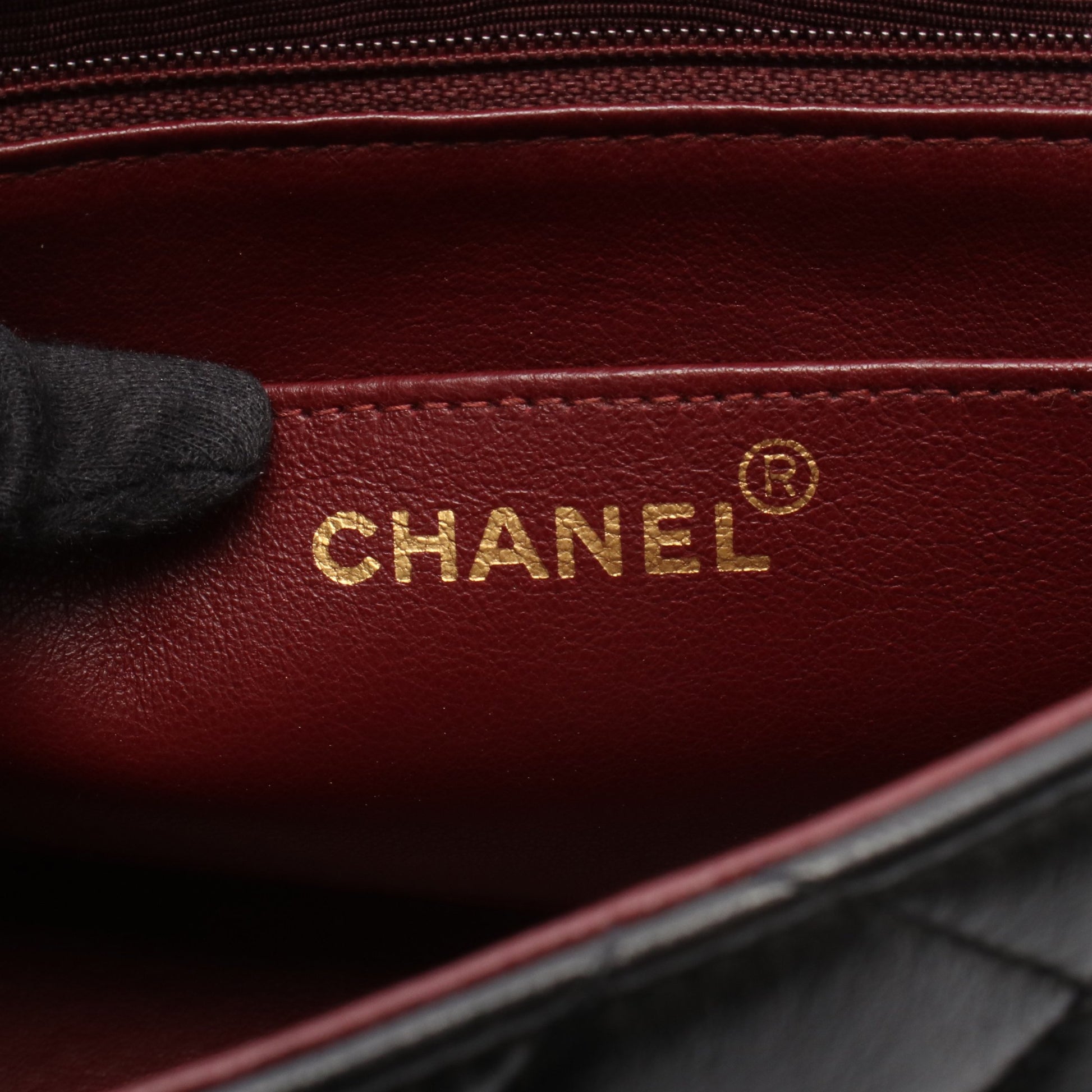 マトラッセ ダイアナフラップ チェーンショルダーバッグ ラムスキン ブラック ゴールド金具 シャネル バッグ CHANEL
