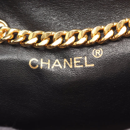 ミニミニマトラッセ チェーンショルダーバッグ ファブリック レッド ゴールド金具 シャネル