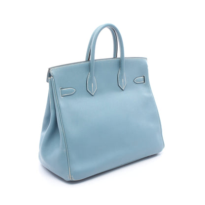 オータクロア32 ブルージーン ハンドバッグ ヴォーエプソン ブルー シルバー金具 □J刻印 エルメス バッグ HERMES