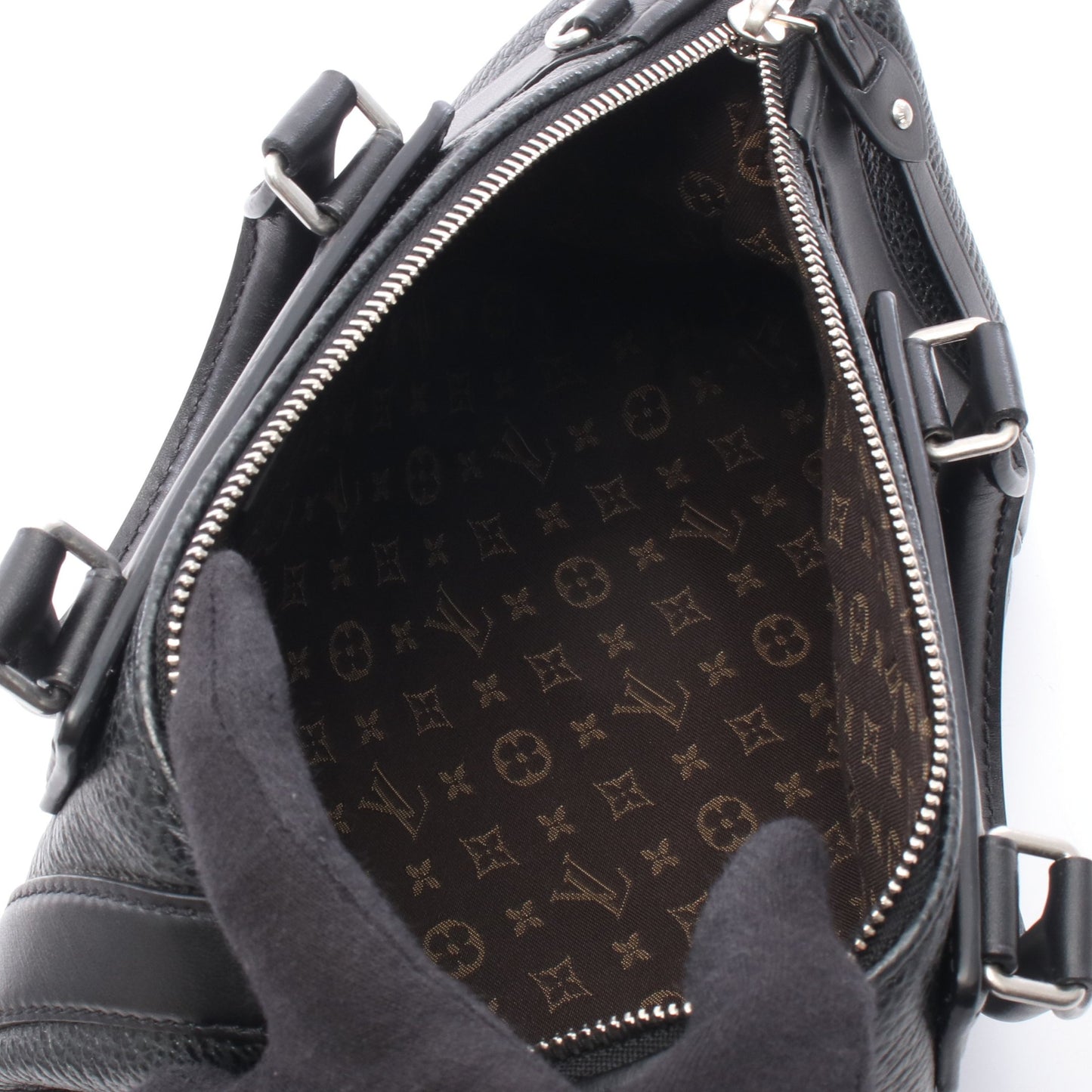 LV バイカーPM ノワール 2WAY ハンドバッグ レザー ブラック ルイヴィトン