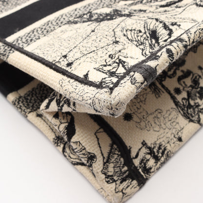 BOOK TOTE ブックトート ミディアム ゾディアック ハンドバッグ トートバッグ キャンバス アイボリー ブラック クリスチャンディオール