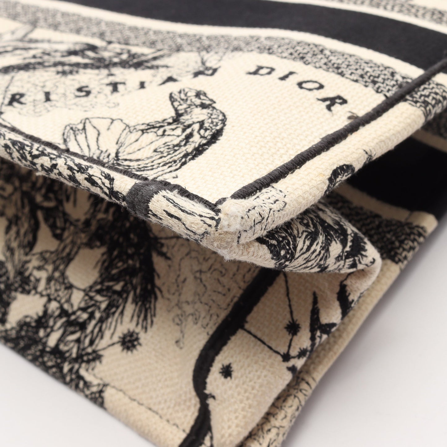 BOOK TOTE ブックトート ミディアム ゾディアック ハンドバッグ トートバッグ キャンバス アイボリー ブラック クリスチャンディオール
