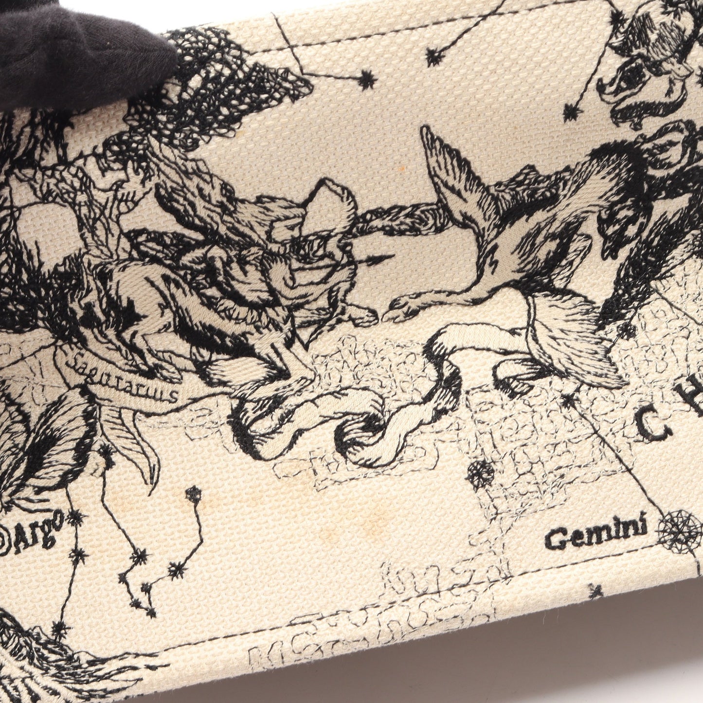 BOOK TOTE ブックトート ミディアム ゾディアック ハンドバッグ トートバッグ キャンバス アイボリー ブラック クリスチャンディオール