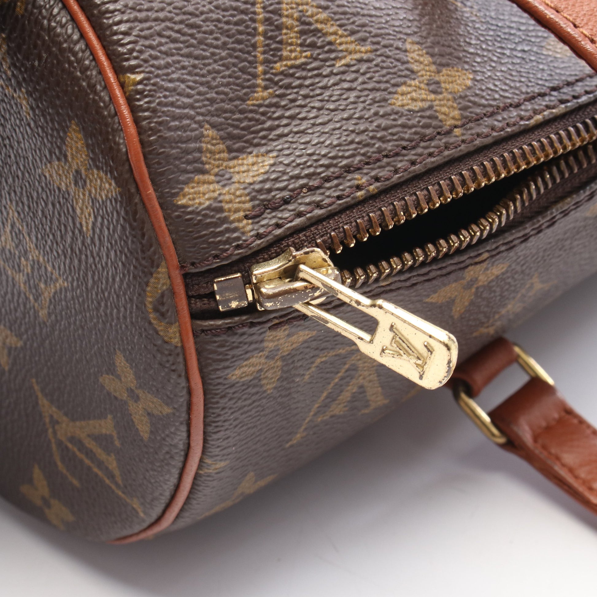 パピヨン30 モノグラム 旧型 ハンドバッグ PVC レザー ブラウン ルイヴィトン バッグ LOUIS VUITTON