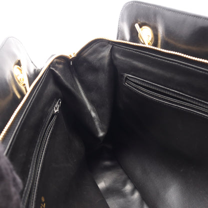 マトラッセ チェーンショルダーバッグ ラムスキン ブラック ゴールド金具 シャネル