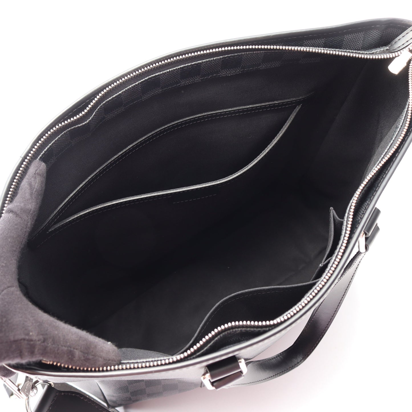タダオ ダミエグラフィット 2WAY ハンドバッグ トートバッグ PVC レザー ブラック ルイヴィトン