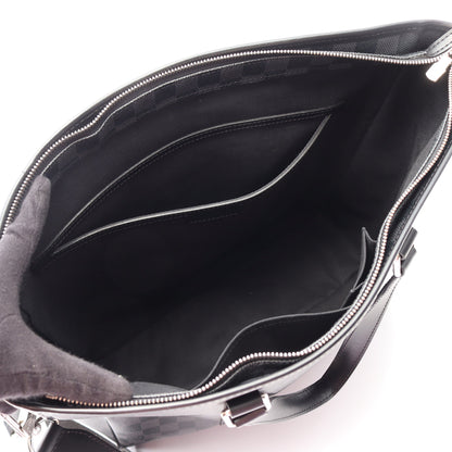 タダオ ダミエグラフィット 2WAY ハンドバッグ トートバッグ PVC レザー ブラック ルイヴィトン