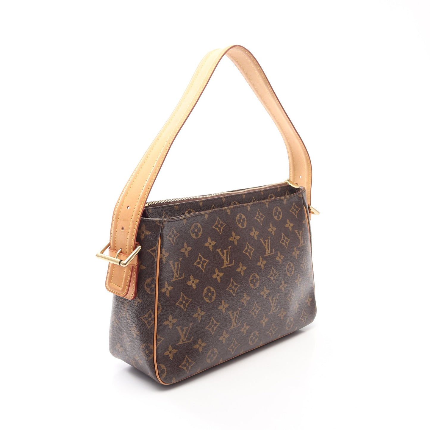 ヴィバシテGM モノグラム ショルダーバッグ PVC レザー ブラウン ルイヴィトン