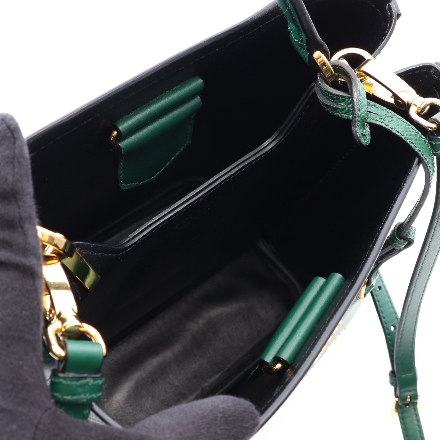SAFFIANO CUIR C 2WAY ハンドバッグ サフィアーノレザー グリーン プラダ