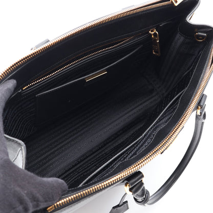 SAFFIANO LUX ガレリア 2WAY ハンドバッグ サフィアーノレザー ブラック プラダ