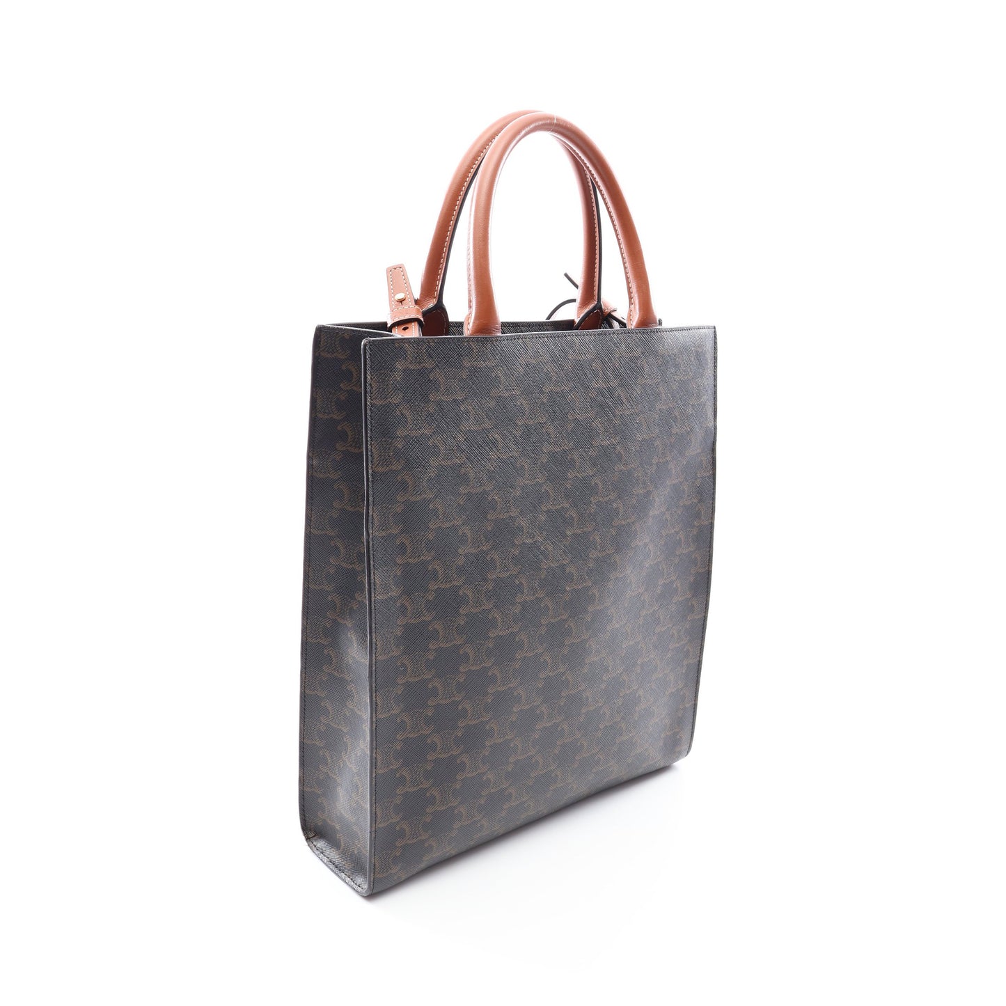 スモール バーティカル カバ トリオンフ 2WAY ハンドバッグ トートバッグ PVC レザー ブラック ブラウン セリーヌ バッグ CELINE