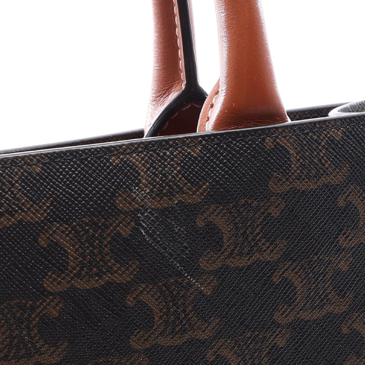 スモール バーティカル カバ トリオンフ 2WAY ハンドバッグ トートバッグ PVC レザー ブラック ブラウン セリーヌ バッグ CELINE