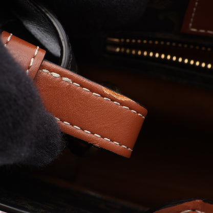 スモール バーティカル カバ トリオンフ 2WAY ハンドバッグ トートバッグ PVC レザー ブラック ブラウン セリーヌ バッグ CELINE