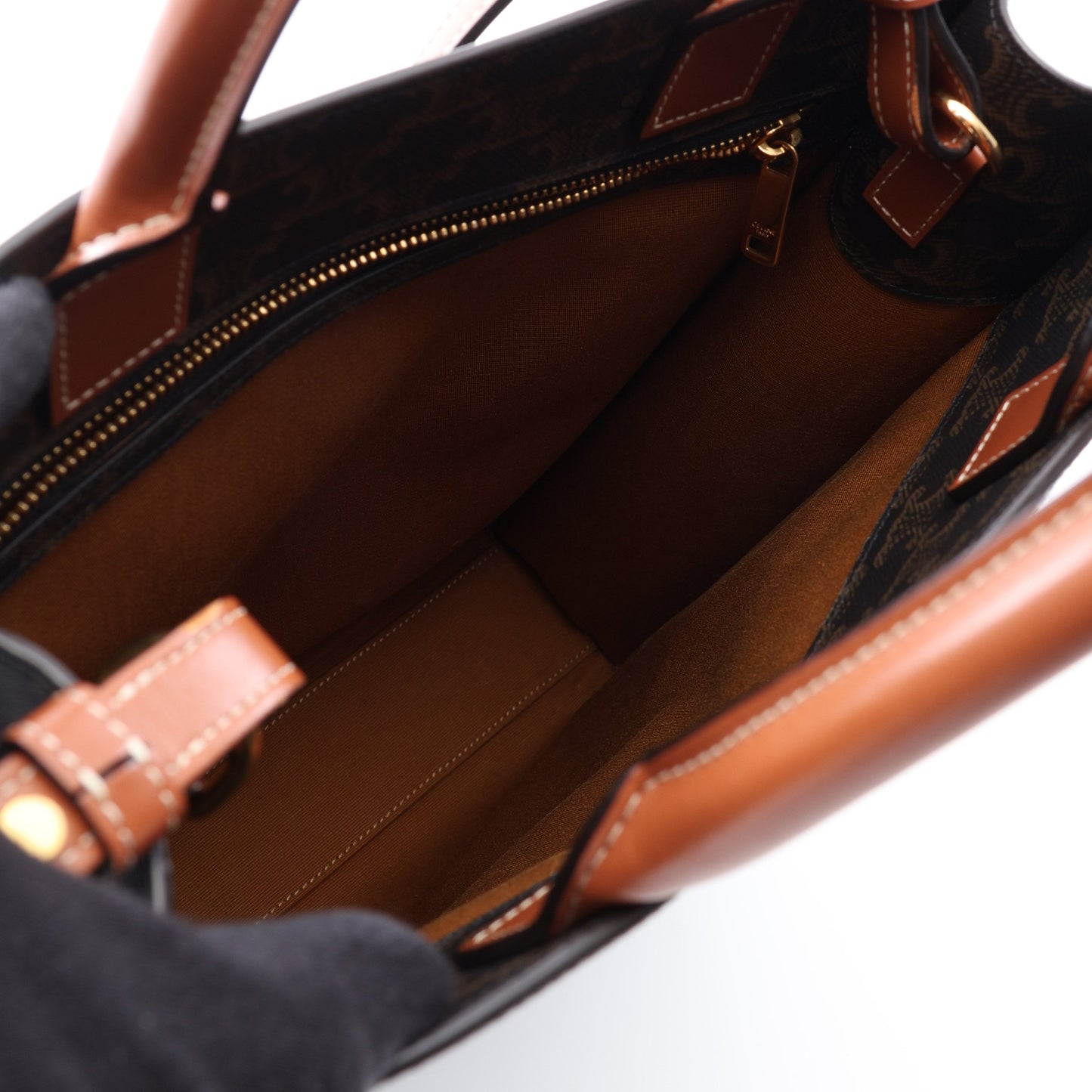 スモール バーティカル カバ トリオンフ 2WAY ハンドバッグ トートバッグ PVC レザー ブラック ブラウン セリーヌ バッグ CELINE