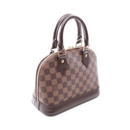 アルマBB ダミエエベヌ ハンドバッグ PVC レザー ブラウン ルイヴィトン
