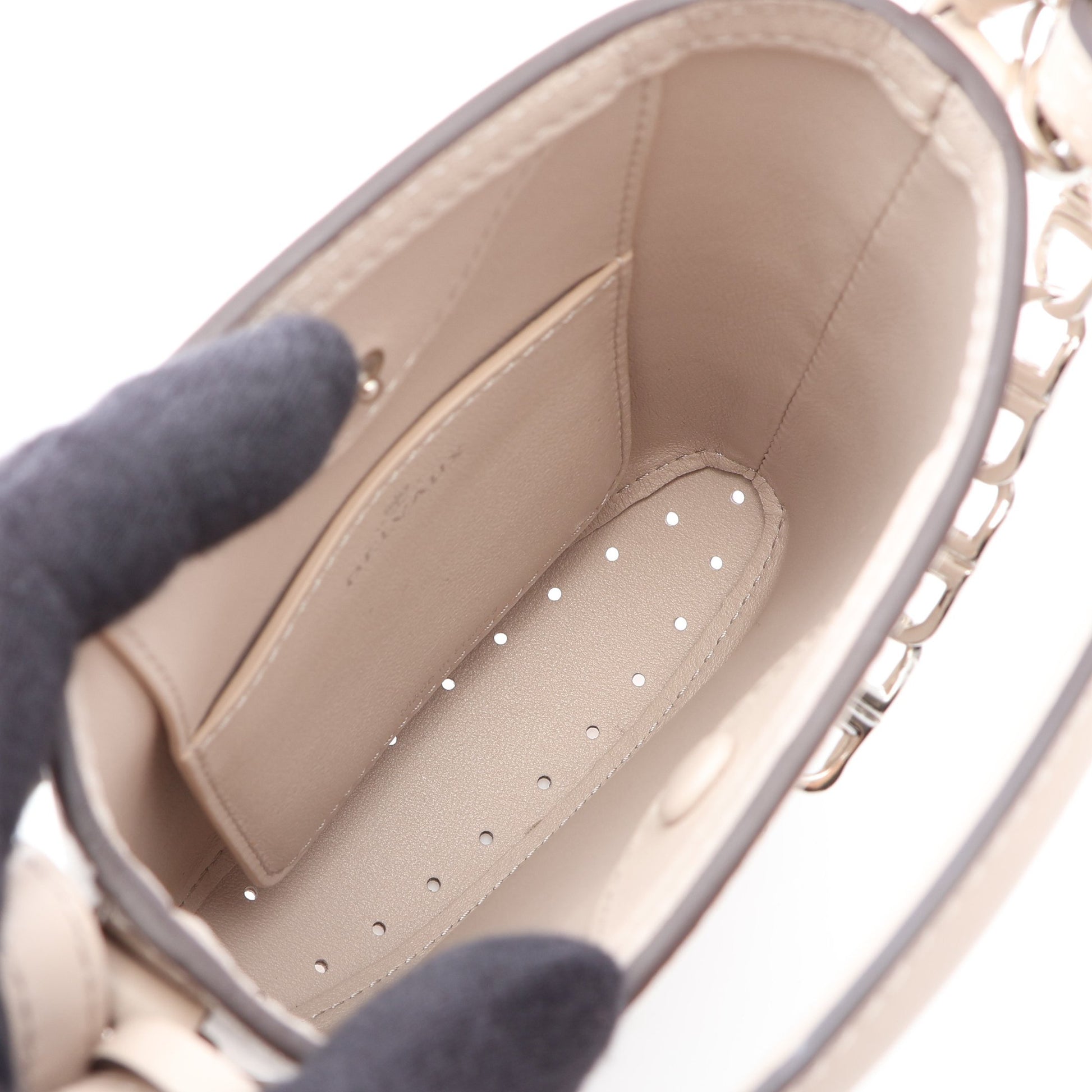 PIN TOY ECLAT パン トイ エクラ 2WAY ハンドバッグ レザー グレーベージュ デルヴォー バッグ DELVAUX