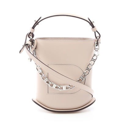 PIN TOY ECLAT パン トイ エクラ 2WAY ハンドバッグ レザー グレーベージュ デルヴォー バッグ DELVAUX