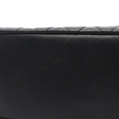 マトラッセ グランドショッピング GST XL チェーンショルダーバッグ チェーントートバッグ キャビアスキン ブラック ゴールド金具 シャネル