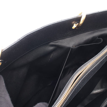 マトラッセ グランドショッピング GST XL チェーンショルダーバッグ チェーントートバッグ キャビアスキン ブラック ゴールド金具 シャネル