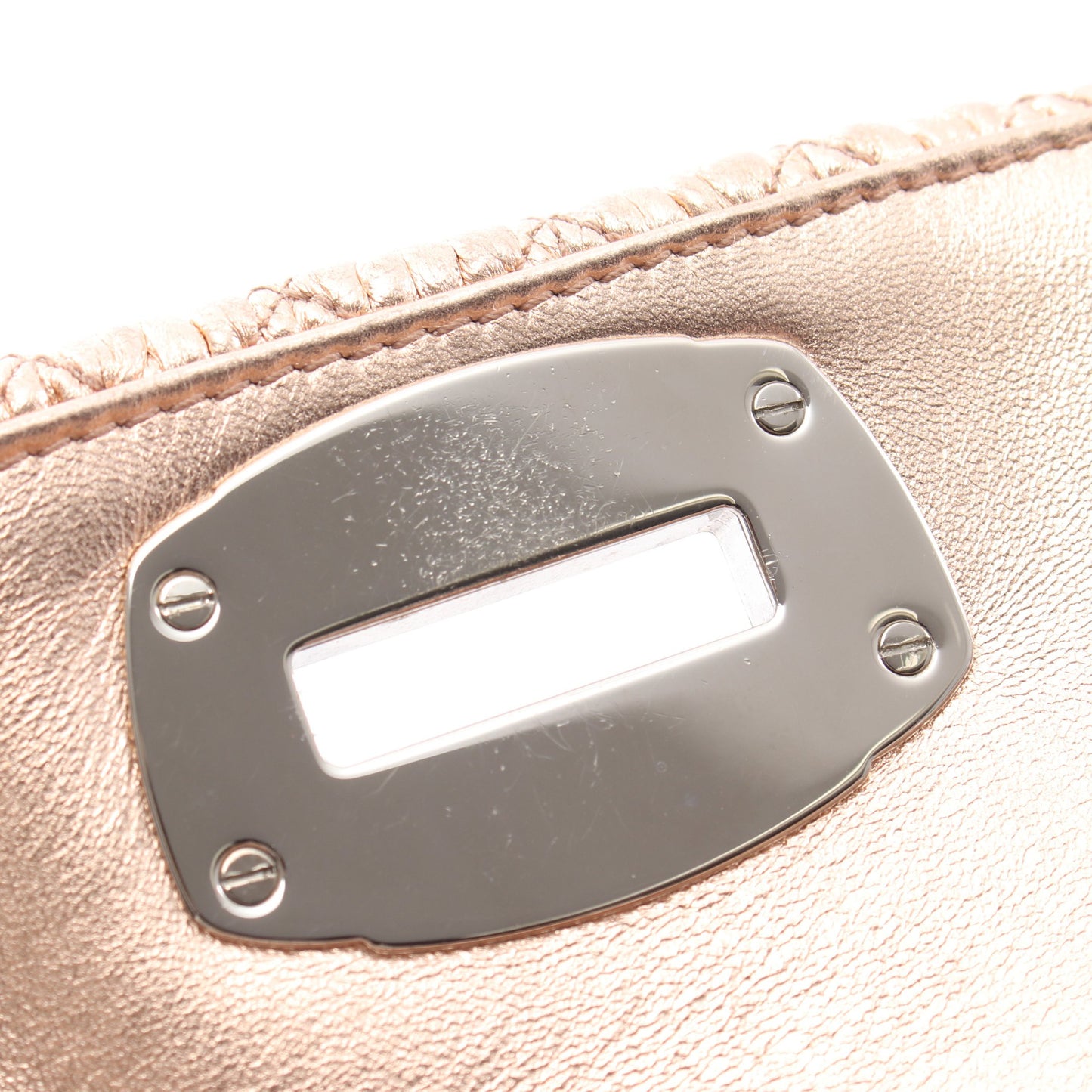 NAPPA CRYSTAL マテラッセ 2WAY チェーンショルダーバッグ レザー ピンクゴールド ミュウミュウ バッグ miu miu
