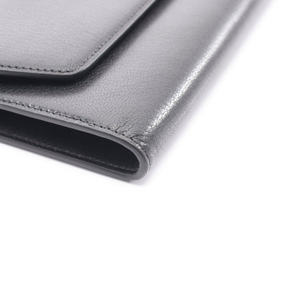 EVENING CLUTCH ハンドバッグ レザー ブラック ザロウ
