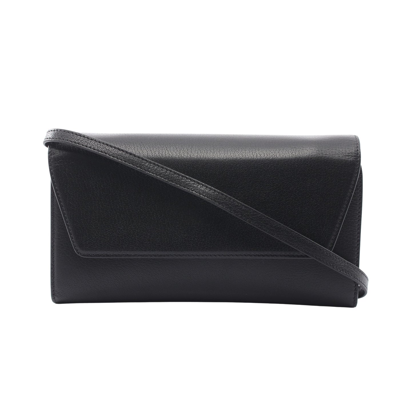 EVENING CLUTCH ハンドバッグ レザー ブラック ザロウ