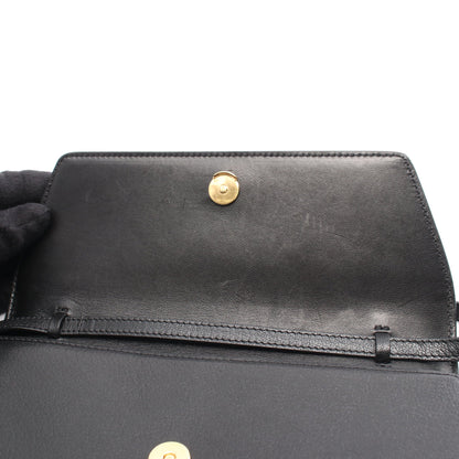 EVENING CLUTCH ハンドバッグ レザー ブラック ザロウ