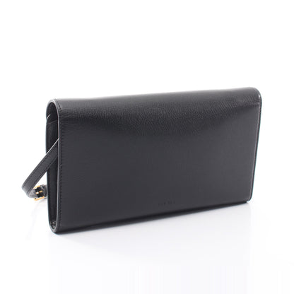 EVENING CLUTCH ハンドバッグ レザー ブラック ザロウ