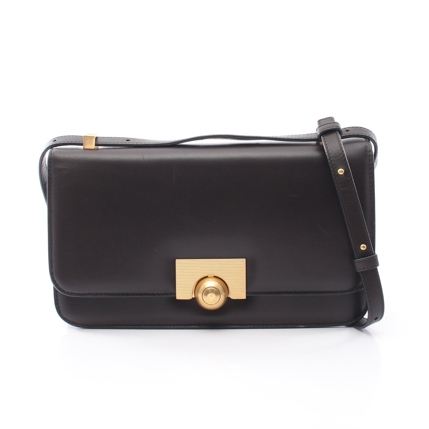 ザ クラシック ショルダーバッグ レザー ダークブラウン ボッテガヴェネタ バッグ BOTTEGA VENETA