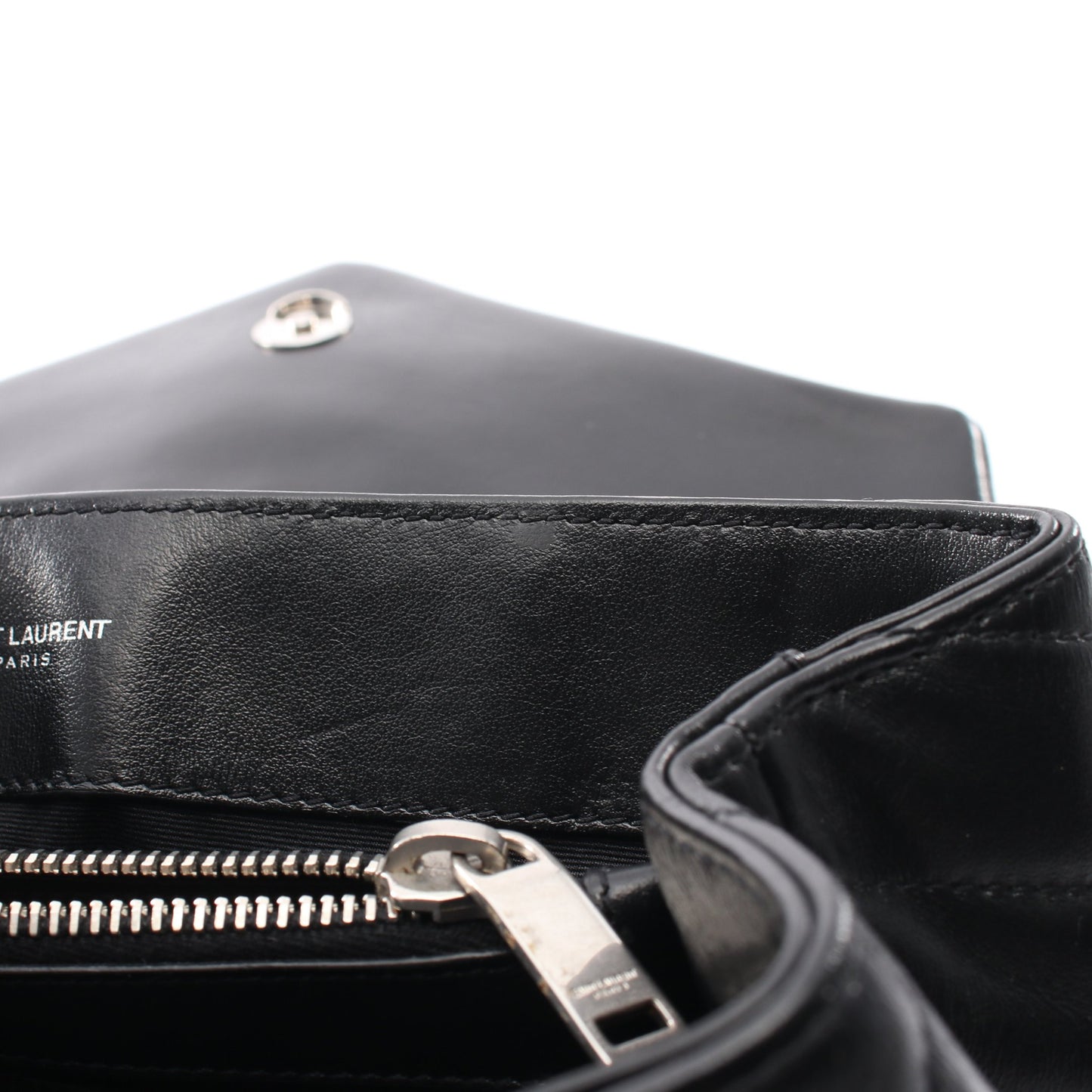 LOULOU トップハンドルバッグ 2WAY ハンドバッグ レザー ブラック サンローランパリ