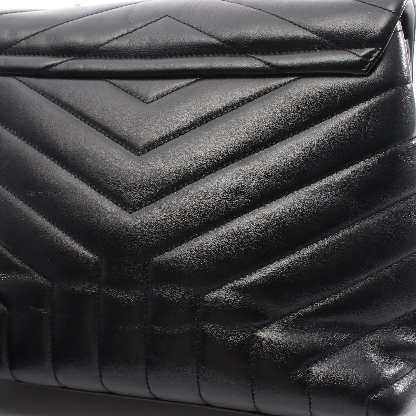 LOULOU トップハンドルバッグ 2WAY ハンドバッグ レザー ブラック サンローランパリ