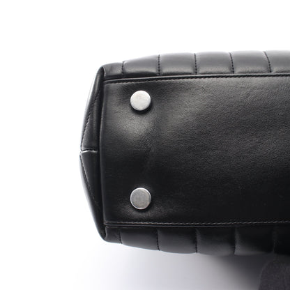 LOULOU トップハンドルバッグ 2WAY ハンドバッグ レザー ブラック サンローランパリ