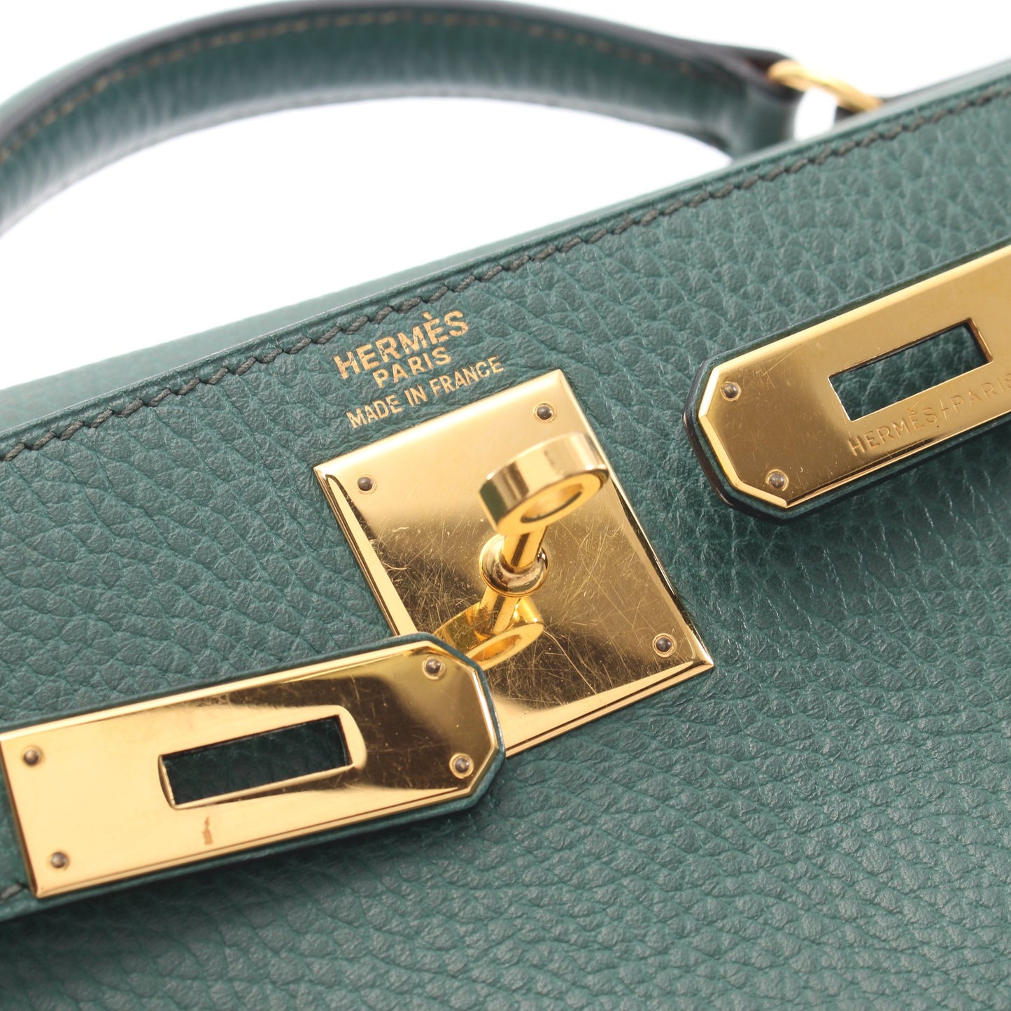 ケリーアドGM 内縫い バックパック リュックサック アルデンヌ グリーン ゴールド金具 □C刻印 エルメス バッグ HERMES