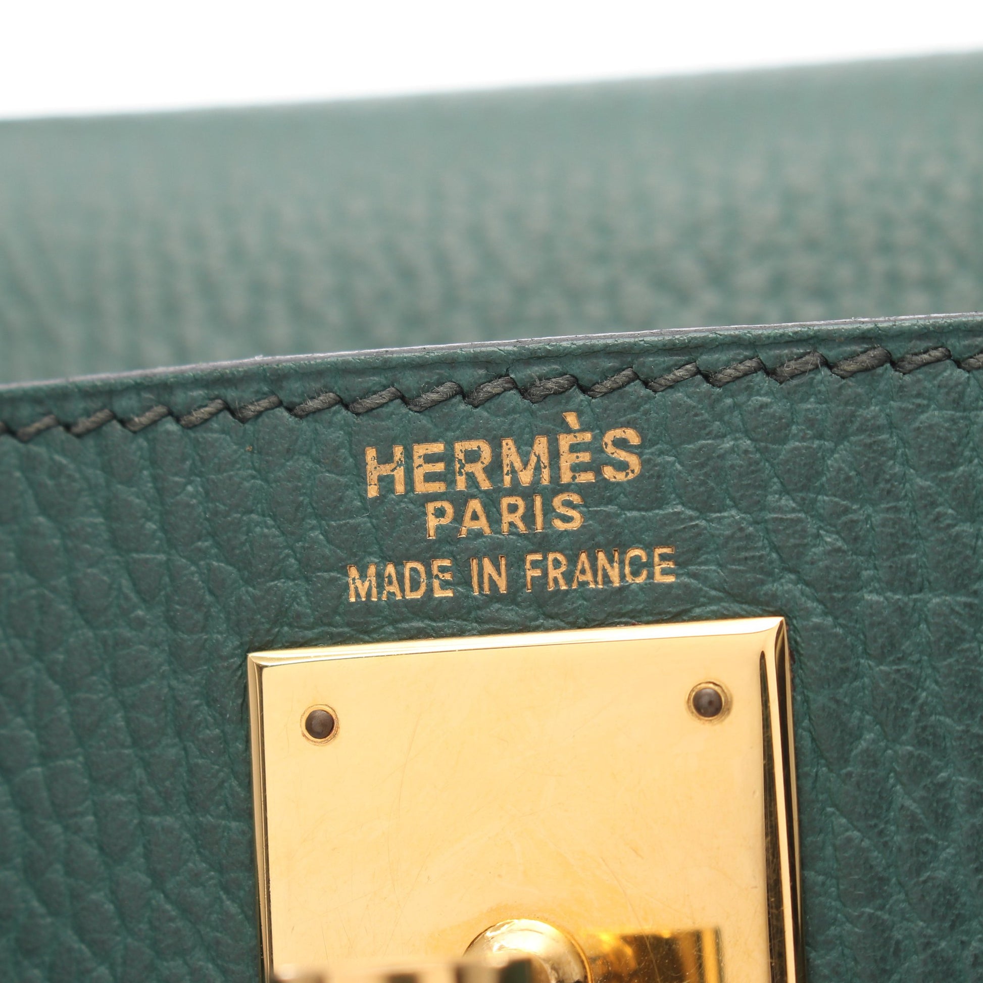 ケリーアドGM 内縫い バックパック リュックサック アルデンヌ グリーン ゴールド金具 □C刻印 エルメス バッグ HERMES