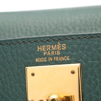 ケリーアドGM 内縫い バックパック リュックサック アルデンヌ グリーン ゴールド金具 □C刻印 エルメス バッグ HERMES