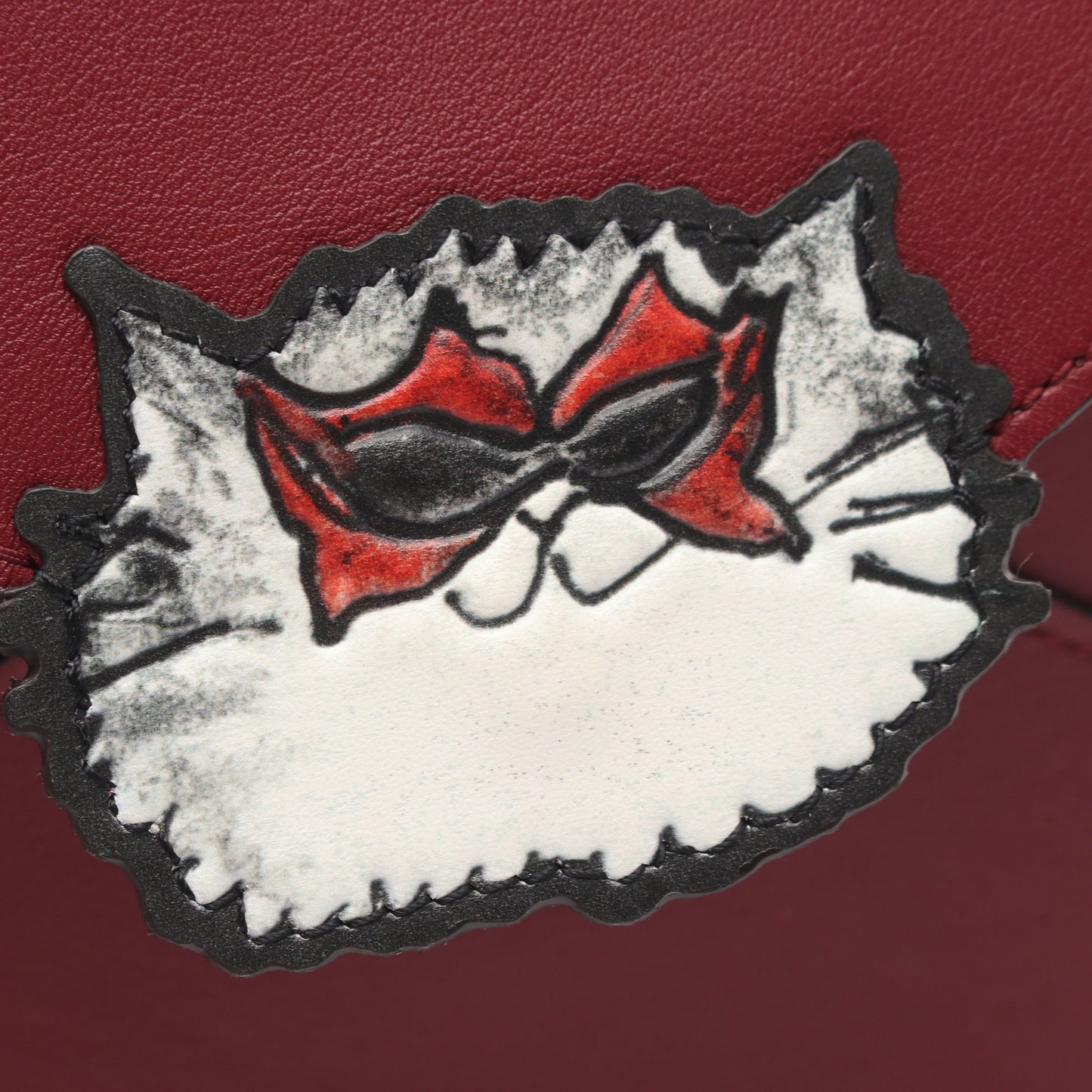 LOUIS VUITTON × Grace Coddington ポシェット キリガミ ポーチ クラッチバッグ レザー ボルドー アイボリー ルイヴィトン