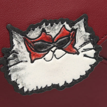 LOUIS VUITTON × Grace Coddington ポシェット キリガミ ポーチ クラッチバッグ レザー ボルドー アイボリー ルイヴィトン
