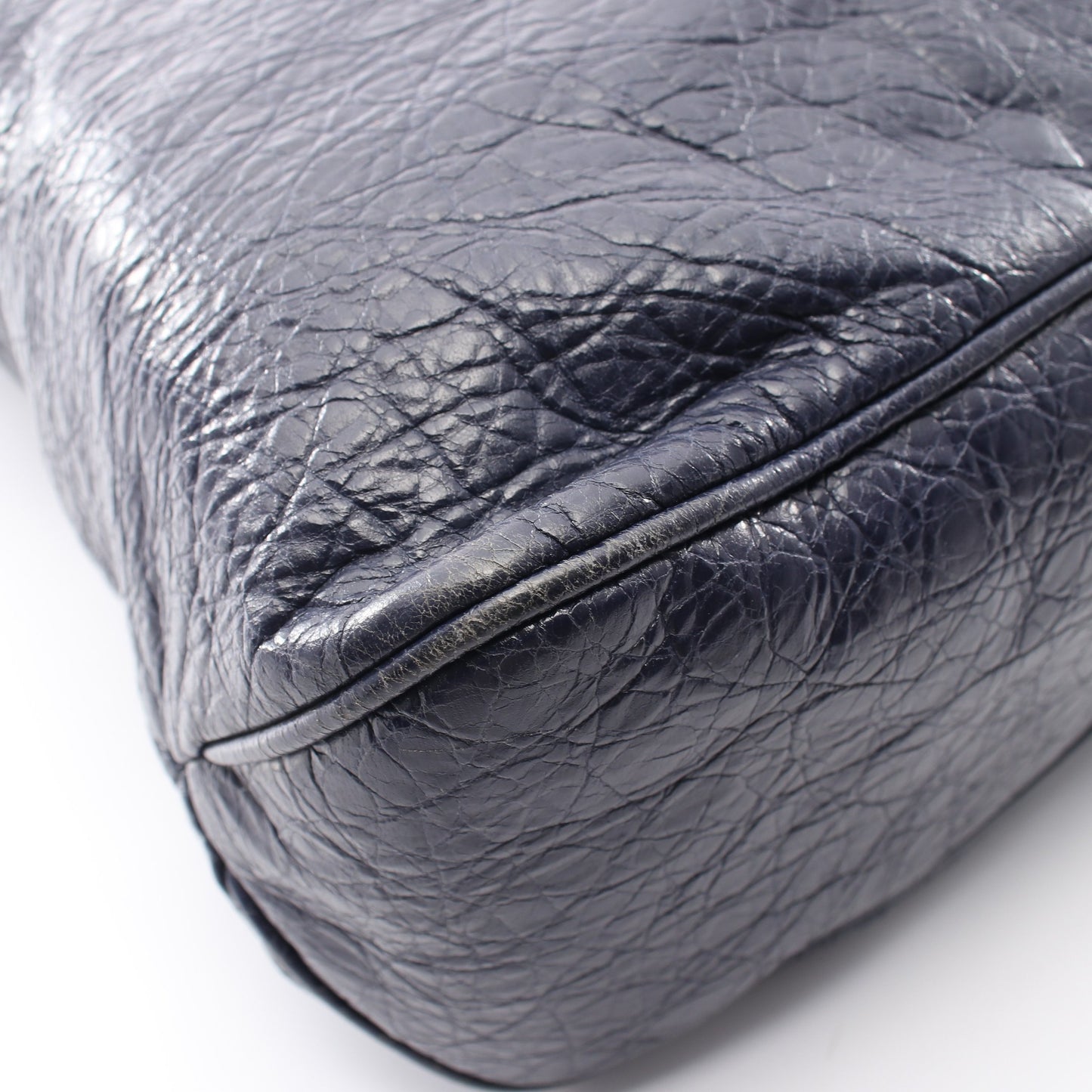 2WAY ハンドバッグ トートバッグ レザー ネイビー バレンシアガ バッグ BALENCIAGA