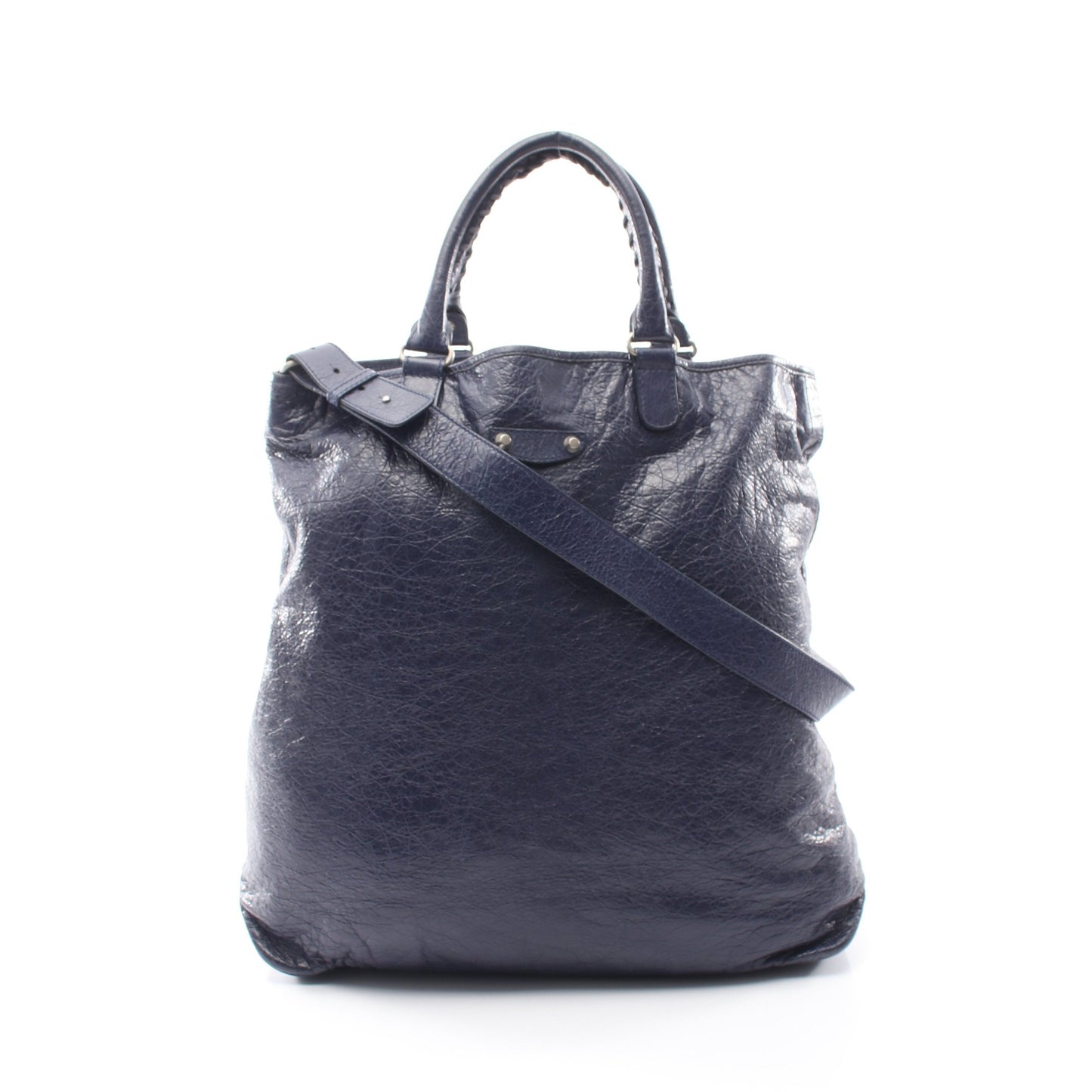 2WAY ハンドバッグ トートバッグ レザー ネイビー バレンシアガ バッグ BALENCIAGA