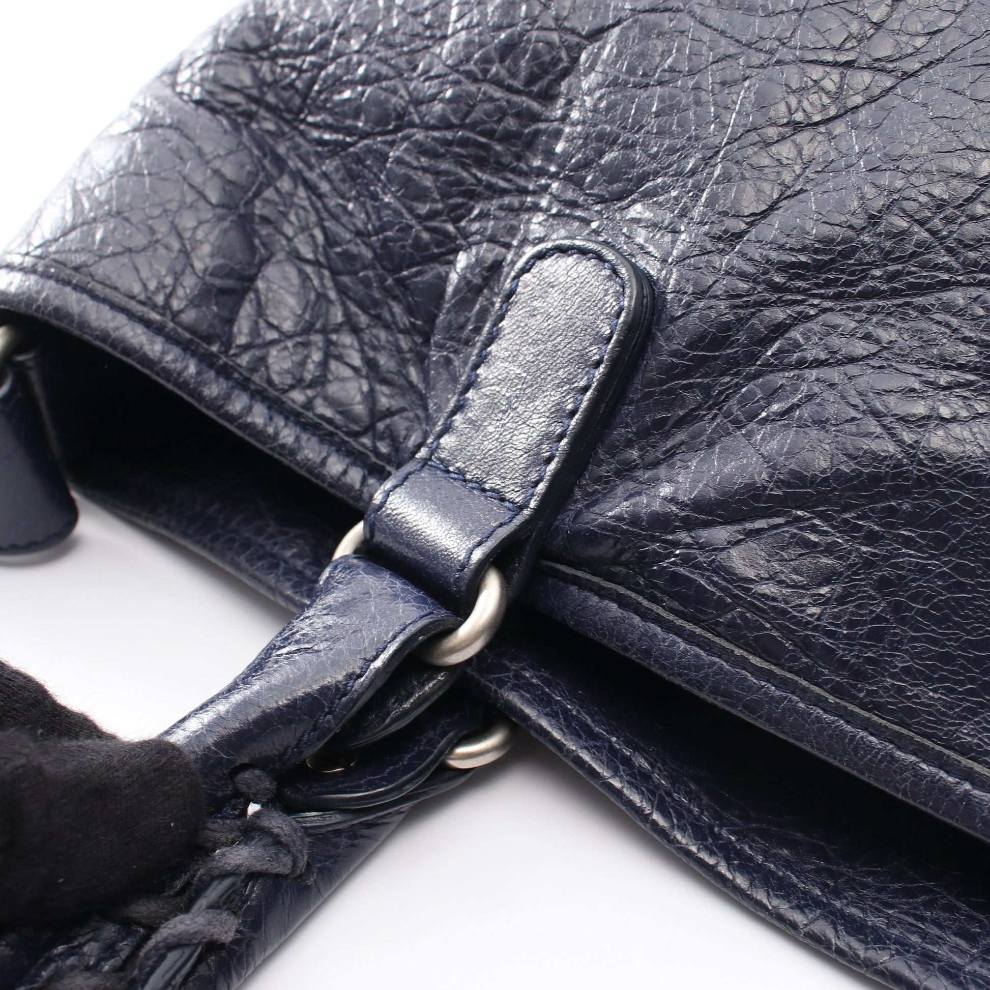 2WAY ハンドバッグ トートバッグ レザー ネイビー バレンシアガ バッグ BALENCIAGA