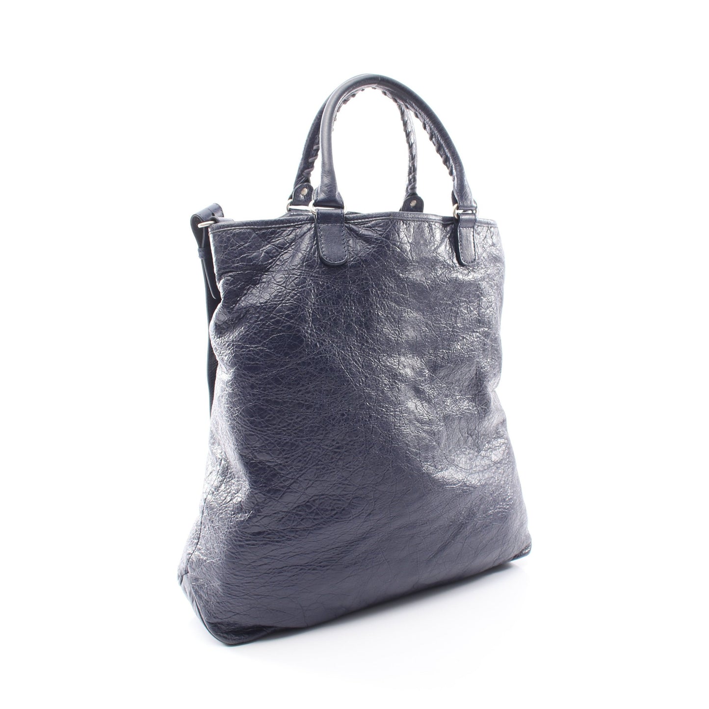 2WAY ハンドバッグ トートバッグ レザー ネイビー バレンシアガ バッグ BALENCIAGA