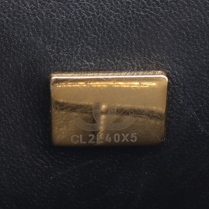マトラッセ Wフラップ Wチェーンショルダーバッグ ラムスキン ブラック ピンクゴールド金具 シャネル バッグ CHANEL