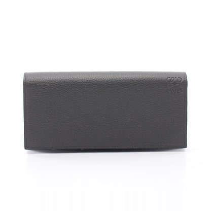 ロング ホリゾンタル ウォレット 二つ折り長財布 レザー グレー ロエベ