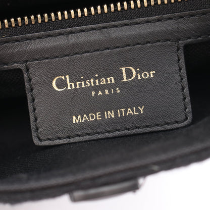 サドルバッグ オブリークジャカード ワンショルダーバッグ キャンバス レザー ブラック クリスチャンディオール バッグ Christian Dior
