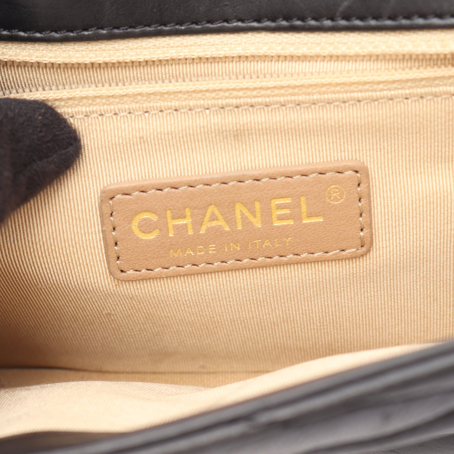 バイアスステッチ チェーンショルダーバッグ レザー ブラック ゴールド金具 シャネル バッグ CHANEL