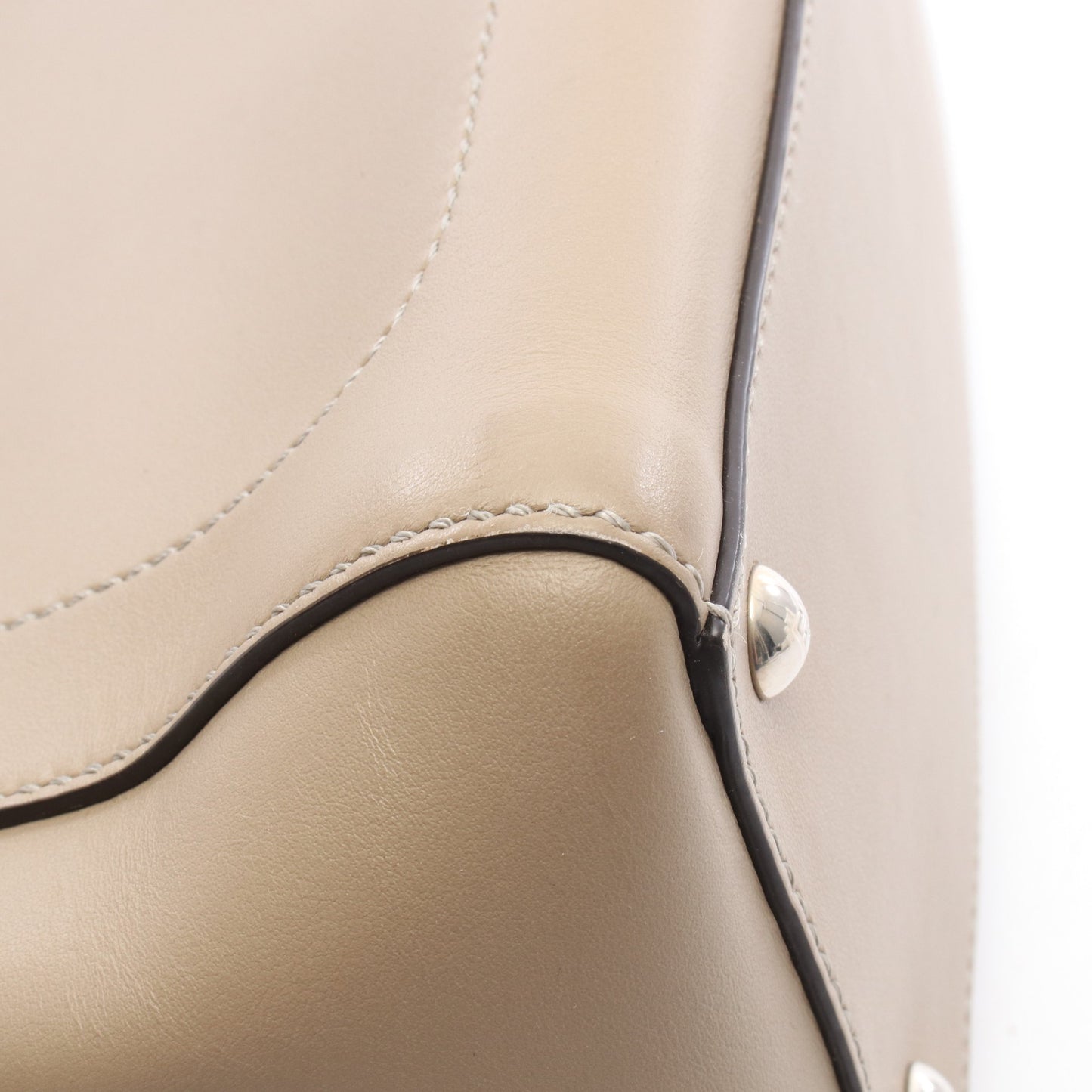 DOT COM ドットコム 2WAY ハンドバッグ レザー ベージュ フェンディ バッグ FENDI